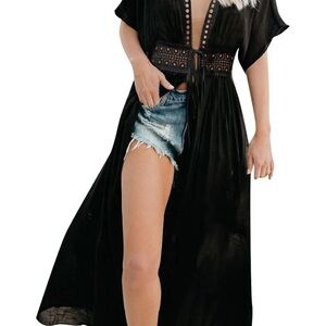 Beach cover  Maxi Dress with Crochet Detail new size l